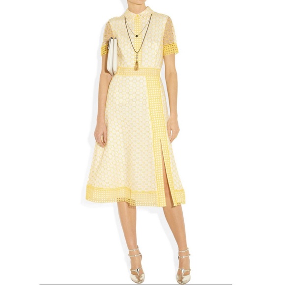 Tory Burch Dresses & Skirts - Tory Burch Rare Yellow Silk Isador Dress Size 4